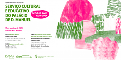 LANÇAMENTO: Programa de atividade para o ano letivo 2023/2024 – Serviço Cultural e Educativo Palácio D. Manuel, Évora (clicar na imagem)