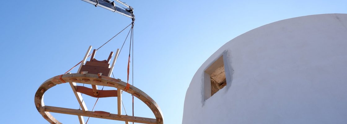 Emblemáticas obras de recuperação de um moinho estão em curso no Alto de São Bento