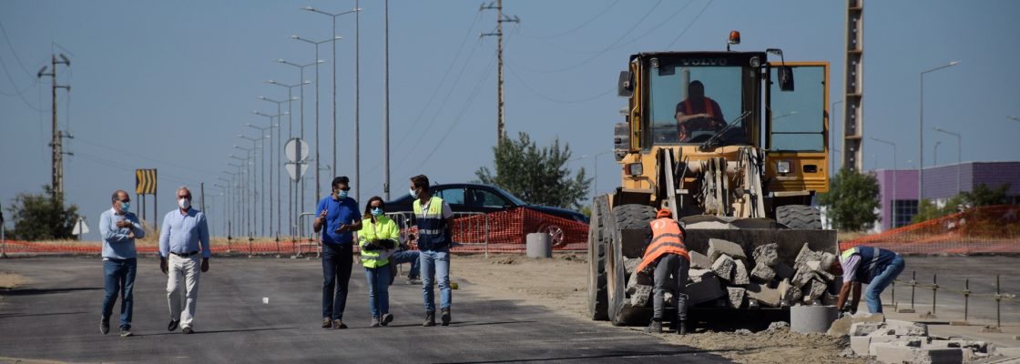 Obras da via de ligação entre o PITE e o Bairro de Almeirim prosseguem a bom ritmo