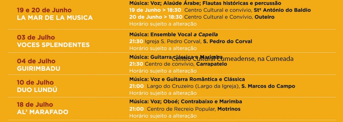 Festival Arte(s)em Palco: Programa 9-mai a 9-out
