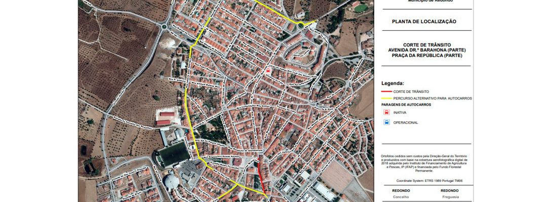 Informação – Corte de trânsito | 06 de dezembro | Redondo
