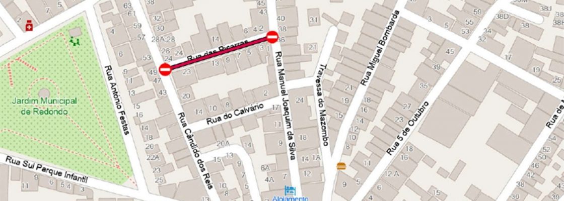 Informação: Corte de Trânsito | Rua das Piçarras | Redondo