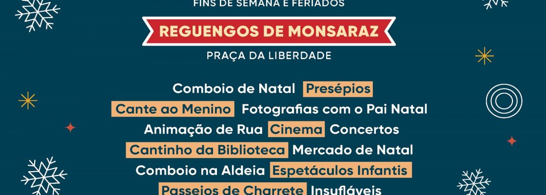 Agenda Cultural de dezembro de 2025 em Reguengos de Monsaraz